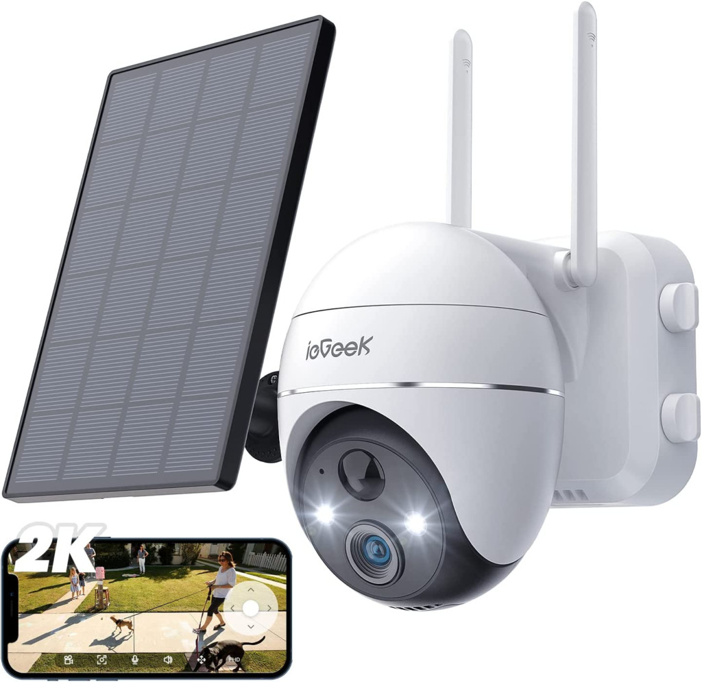 BoT NA1 Telecamera Di Sorveglianza Esterna WiFi 360° Con Doppio Sensore Full HD E Visione Notturna A 10 Metri – Controllo Da App Tuya, Audio Bidirezionale E Resistente IP65