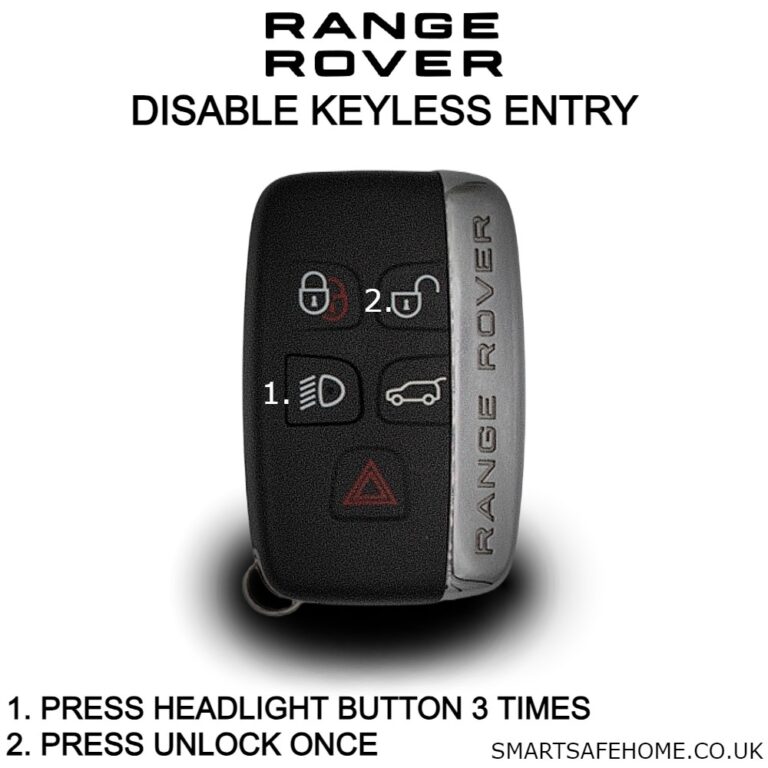 How to Disable Keyless Entry on a Range Rover SmartSafeHome